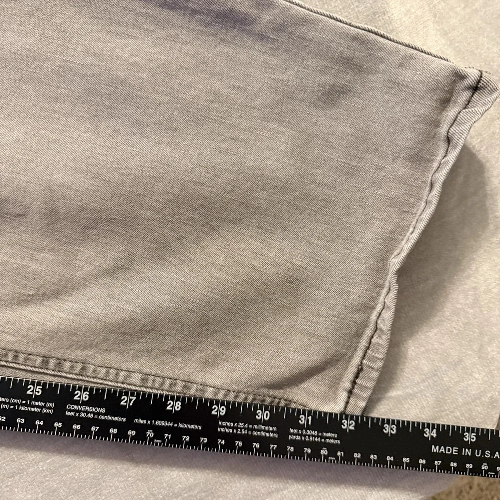 Levis 550 Relaxed Fit Jeans Mens 50x34 Gray Red Tab Denim Pants Big Size